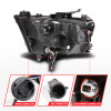 ANZO 19-24 RAM 1500 (New Body/OE Halogen) Full LED Proj Headlights DRL/SeqSig Black - Pass. Side - 111628A-R