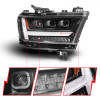 ANZO 19-24 RAM 1500 (New Body/OE Halogen) Full LED Proj Headlights DRL/SeqSig Black - Pass. Side - 111628A-R