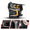 ANZO 21-23 Chevy Tahoe/Suburban LED Light Bar Style Headlights Black w/ Squential DRL (Right Side) - 111636X-R