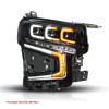ANZO 21-23 Chevy Tahoe/Suburban LED Light Bar Style Headlights Black w/ Squential DRL (Right Side) - 111636X-R