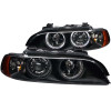 ANZO 1997-2001 BMW 5 Series Projector Headlights w/ Halo Black - 121017