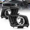 ANZO 2005-2009 Ford Mustang Crystal Headlights w/ Halo Black (CCFL) - 121033