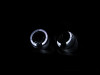 ANZO 1996-1998 Honda Civic Projector Headlights w/ Halo Black - 121068