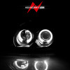 ANZO 1996-1998 Honda Civic Projector Headlights w/ Halo Black - 121068
