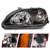 ANZO 1999-2000 Honda Civic Crystal Headlights Black - 121070