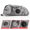 ANZO 1999-2000 Honda Civic Crystal Headlights Black - 121070