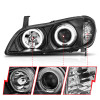 ANZO 2000-2004 Infiniti I30 Projector Headlights w/ Halo Black - 121077