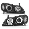 ANZO 2000-2004 Infiniti I30 Projector Headlights w/ Halo Black - 121077