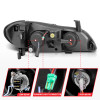 ANZO 2000-2004 Infiniti I30 Projector Headlights w/ Halo Chrome - 121078