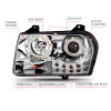ANZO 2005-2010 Chrysler 300 Projector Headlights w/ Halo Chrome - 121136