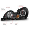 ANZO 1998-2005 Lexus Gs300 Projector Headlights w/ Halo Black - 121144