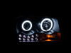 ANZO 2005-2010 Chrysler 300 Projector Headlights w/ Halo Black (Does Not Fit S Models) - 121152