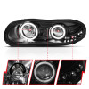 ANZO 1998-2002 Chevrolet Camaro Projector Headlights w/ Halo Black - 121160