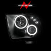ANZO 2005-2009 Ford Mustang Projector Headlights w/ Halo Black - 121166