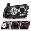 ANZO 2006-2010 Dodge Charger Projector Headlights w/ Halo Chrome (CCFL) - 121218