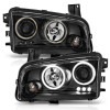 ANZO 2006-2010 Dodge Charger Projector Headlights w/ Halo Chrome (CCFL) - 121218