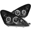 ANZO 2002-2003 Lexus Es300 Projector Headlights w/ Halo Black - 121232