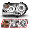 ANZO 2005-2010 Chrysler 300C Projector Headlights w/ Halo Chrome (CCFL) G2 - 121250