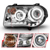ANZO 2005-2010 Chrysler 300C Projector Headlights w/ Halo Chrome (CCFL) G2 - 121250