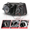 ANZO 2005-2010 Chrysler 300C Projector Headlights w/ Halo Black (CCFL) G2 - 121251