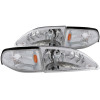 ANZO 1994-1998 Ford Mustang Crystal Headlights Chrome - 121262