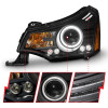 ANZO 2008-2011 Ford Focus Projector Headlights Black - 121272