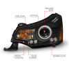 ANZO 2008-2011 Ford Focus Projector Headlights Black - 121272