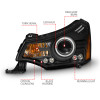 ANZO 2008-2011 Ford Focus Projector Headlights Black - 121272