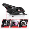 ANZO 2008-2011 Ford Focus Projector Headlights Black - 121272