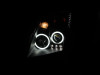 ANZO 2007-2012 Nissan Sentra Projector Headlights Black - 121276