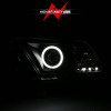 ANZO 2010-2014 Ford Mustang Projector Headlights w/ Halo Black (CCFL) - 121323