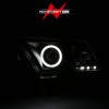 ANZO 2010-2014 Ford Mustang Projector Headlights w/ Halo Black (CCFL) - 121323