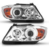 ANZO 2006-2008 BMW 3 Series E90-E91 Projector Headlights w/ Halo w/ LED Bar Chrome (CCFL) - 121336