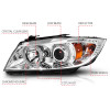 ANZO 2006-2008 BMW 3 Series E90-E91 Projector Headlights w/ Halo w/ LED Bar Chrome (CCFL) - 121336