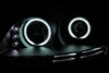 ANZO 2006-2009 Volkswagen Rabbit Projector Headlights w/ Halo Black (CCFL) - 121345