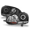 ANZO 2006-2009 Volkswagen Rabbit Projector Headlights w/ Halo Black (CCFL) - 121345