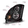 ANZO 2003-2007 Infiniti G35 Projector Headlights w/ Halo Black (CCFL) (HID Compatible) - 121363