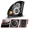 ANZO 2003-2007 Infiniti G35 Projector Headlights w/ Halo Black (CCFL) (HID Compatible) - 121363