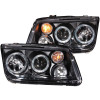 ANZO 1999-2005 Volkswagen Jetta Projector Headlights w/ Halo Black (CCFL) - 121369