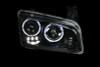 ANZO 2006-2010 Dodge Charger Projector Headlights w/ Halo Black - 121381