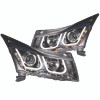 ANZO 2011-2015 Chevrolet Cruze Projector Headlights w/ U-Bar Black - 121462
