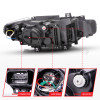 ANZO 2012-2015 BMW 3 Series Projector Headlights w/ U-Bar Black - 121504
