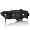 ANZO 2006-2009 Honda Civic 2 Door Crystal Headlight Black Amber (OE Replacement) - 121546