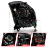 ANZO 2003-2007 Infiniti G35 Projector Headlight Plank Style Black (HID Compatible, No HID Kit ) - 121557
