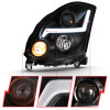 ANZO 2003-2007 Infiniti G35 Projector Headlight Plank Style Black (HID Compatible, No HID Kit ) - 121557