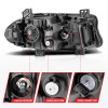 ANZO 2015-2018 Dodge Charger Projector Headlights Plank Style Black - 121559
