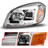 ANZO 05-10 Chevrolet Cobalt / 07-10 Pontiac G5 LED Projector Headlights Black Housing - 121576