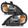 ANZO 1996-2013 Freightliner Columbia LED Crystal Headlights Black Housing w/ Clear Lens (Pair) - 131028