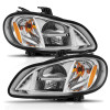 ANZO 2002-2014 Freightliner M2 LED Crystal Headlights Chrome Housing w/ Clear Lens (Pair) - 131031