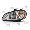 ANZO 2002-2014 Freightliner M2 LED Crystal Headlights Chrome Housing w/ Clear Lens (Pair) - 131031